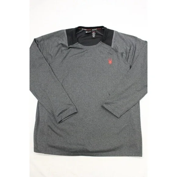 Spyder Men's XXL Shirt Gray Long Sleeve Activewear ProWeb Lightweight Top - Picture 1 of 7